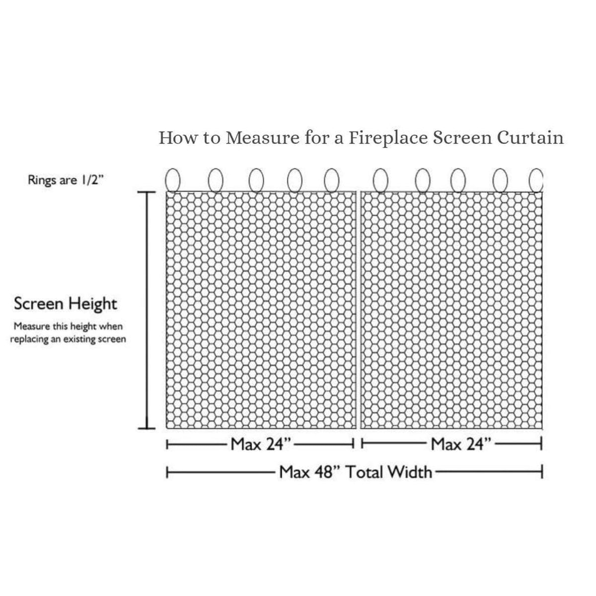 Justesen Fireplace Replacement Wire Mesh Screens – US Fireplace Store