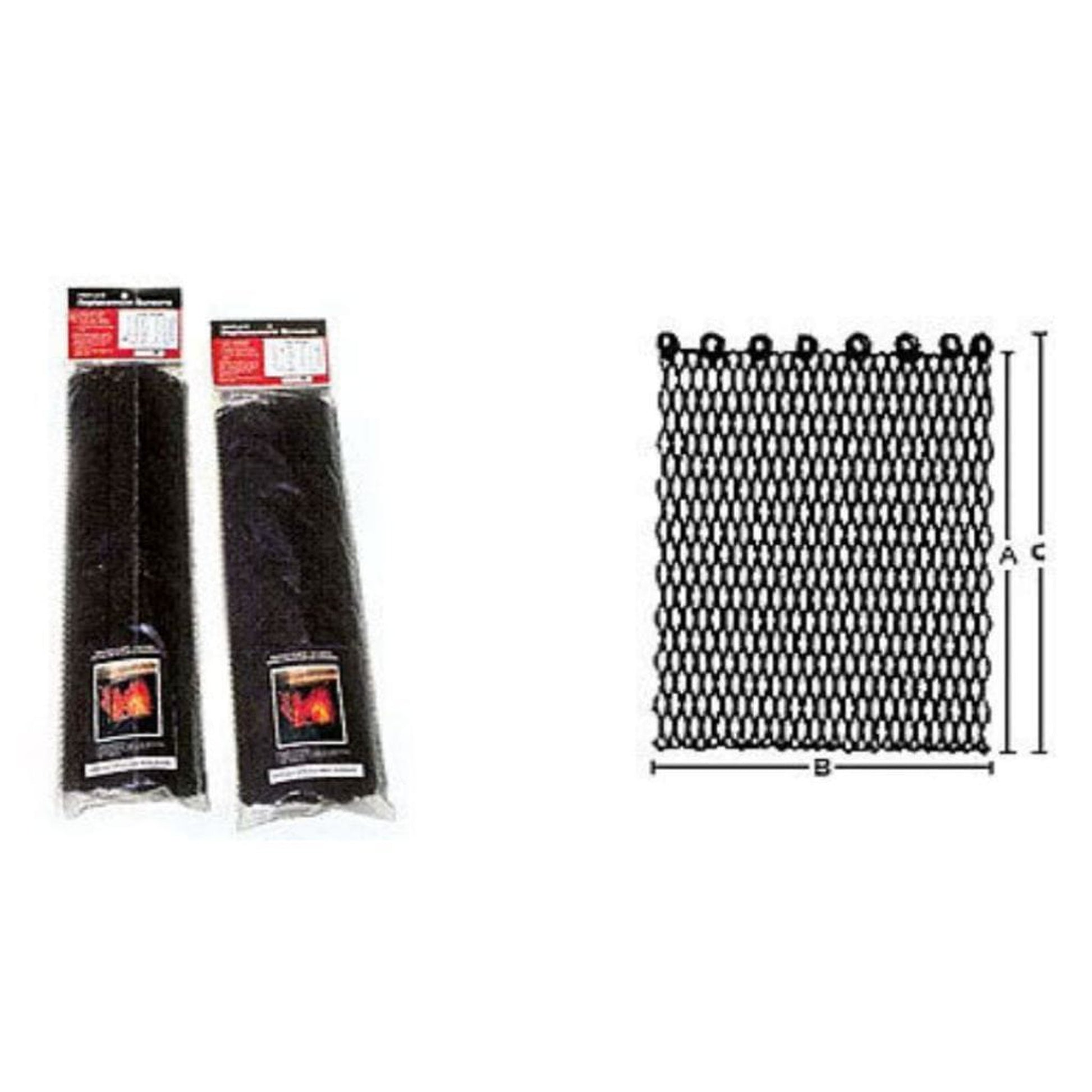 Justesen Fireplace Replacement Wire Mesh Screens