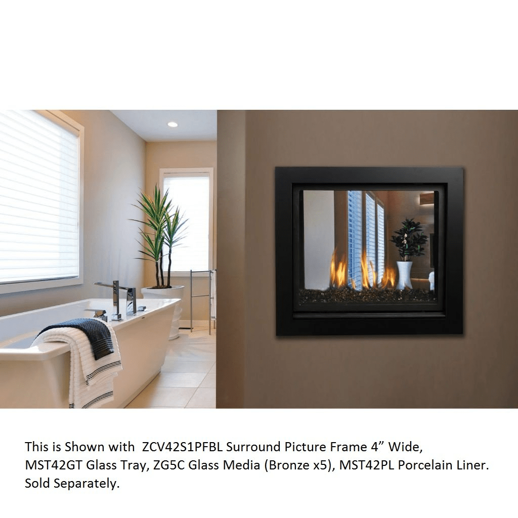 Kingsman 34" MCVST42H Zero Clearance Direct Vent See-Through Gas Fireplace
