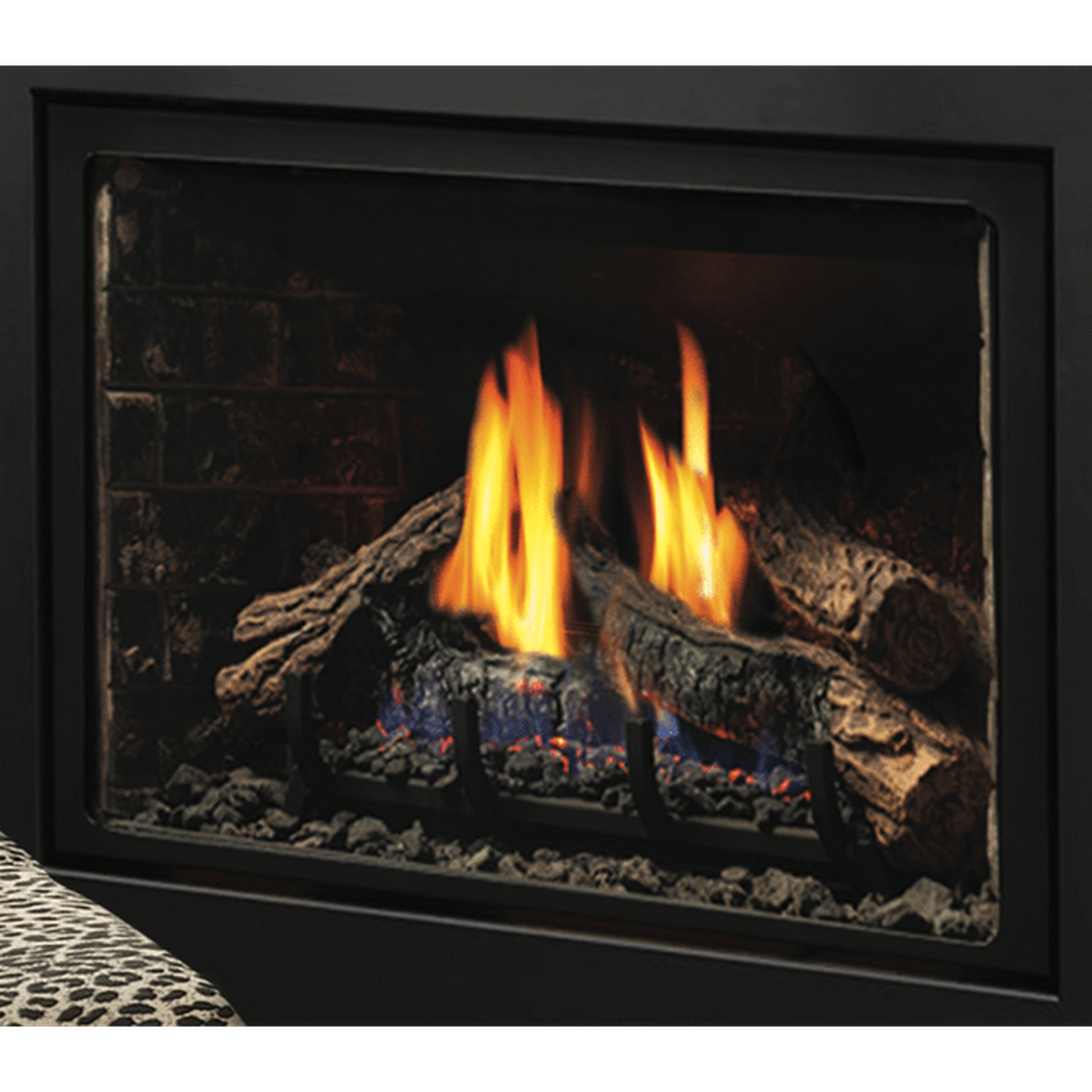 Kingsman 35" x 25" Black Clean View Slim Picture Frame Front for IDV26 Fireplace Insert