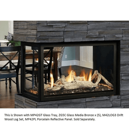 Kingsman 43" MCVP42H Multi-sided Clean View Peninsula Direct Vent Gas Fireplace