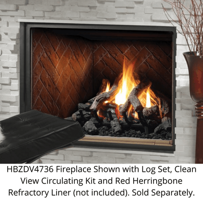 Kingsman Refractory Fiber Brick Liner 4 Pieces Herringbone - HB47RLH, Fireplace Accessories