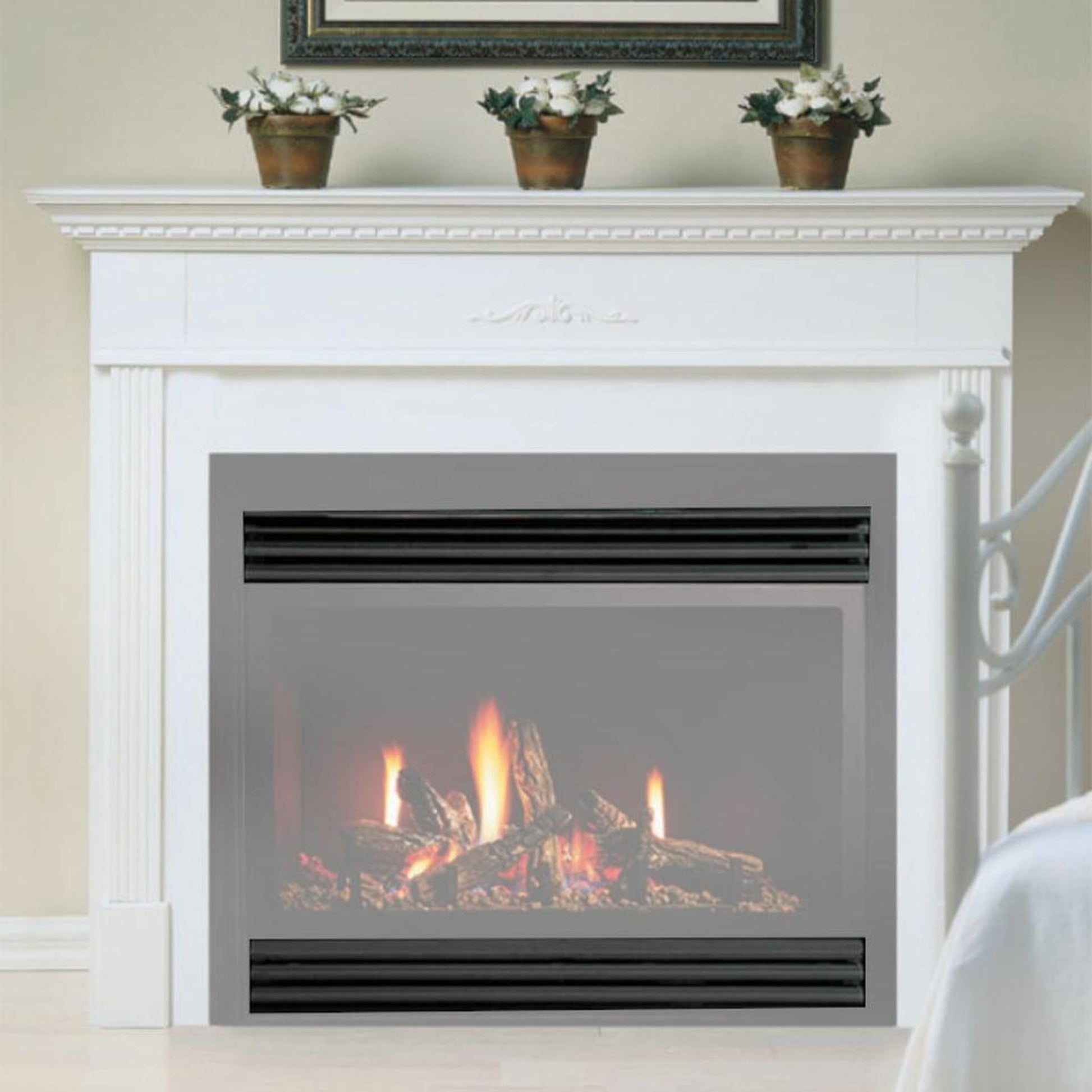 Kingsman Black Grill Kit for ZVF33 Zero Clearance Vent Free Firebox