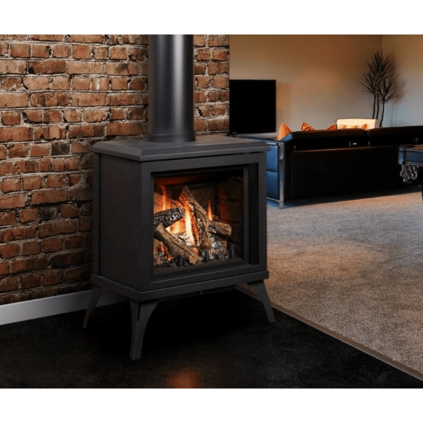 Kingsman FDV200S 23" Freestanding Intermittent Pilot Proflame 1, Natural Gas Direct Vent Stove