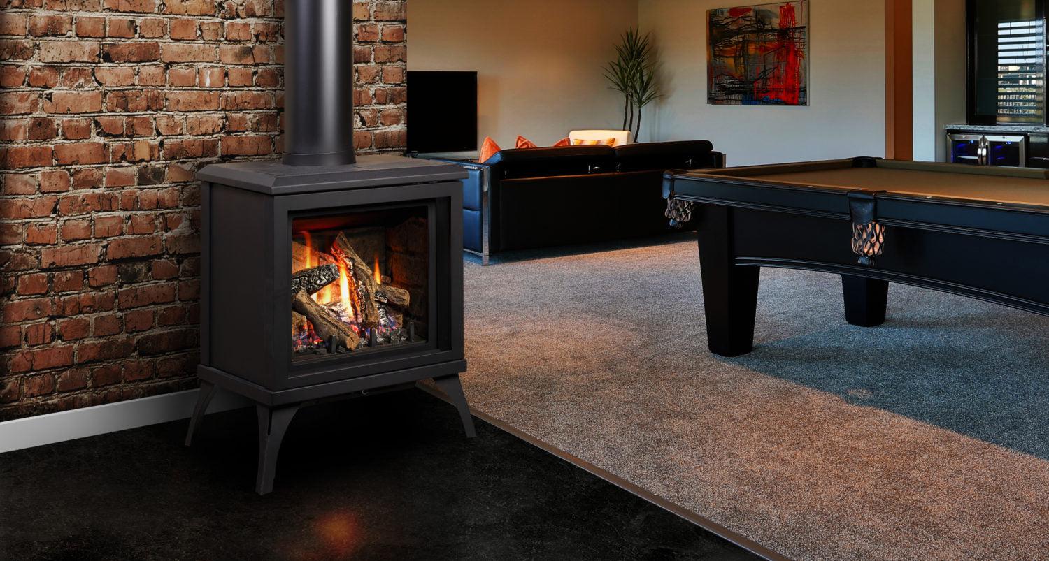 Kingsman FDV200S 23" Freestanding Intermittent Pilot Proflame 1, Natural Gas Direct Vent Stove