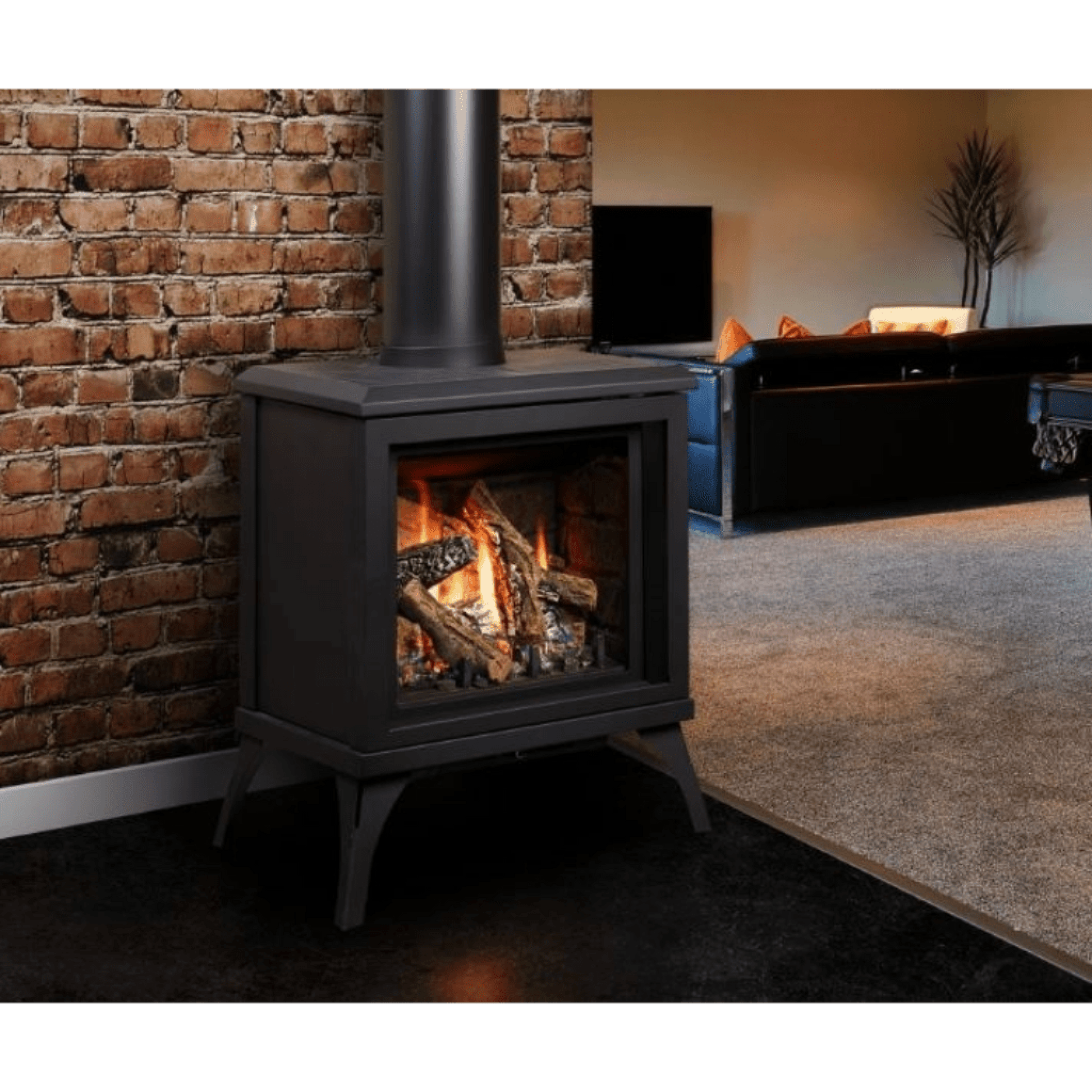 Kingsman FDV200S 23" Freestanding Millivolt Control, Natural Gas Direct Vent Stove