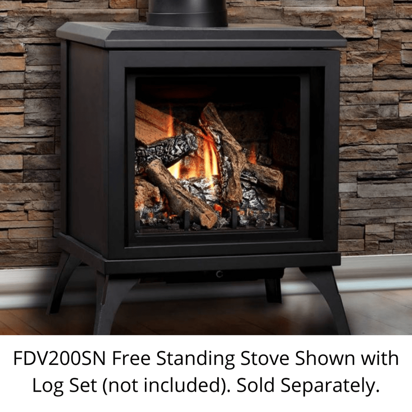 Kingsman FDV200S 23" Freestanding Millivolt Control, Natural Gas Direct Vent Stove