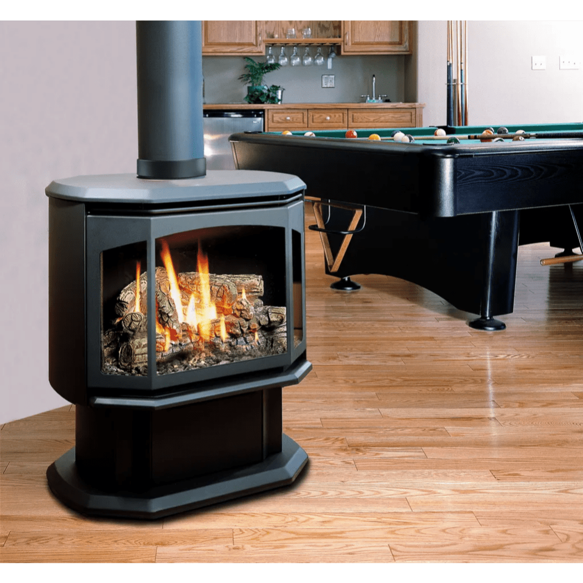 Kingsman FDV350 27" Freestanding Intermittent Pilot Proflame 2, Propane Gas Direct Vent Stove