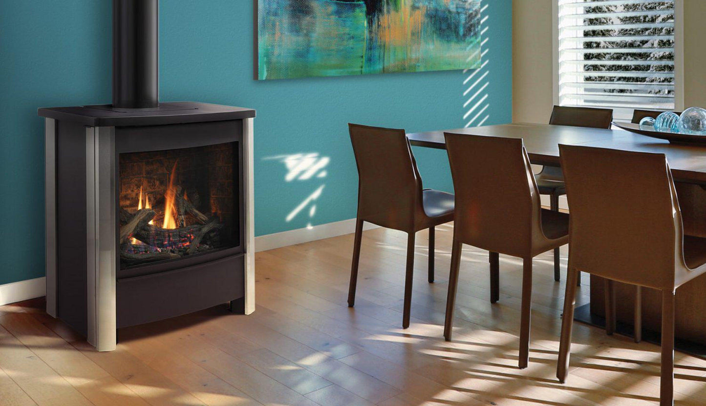 Kingsman FDV451 27" Freestanding Millivolt Control, Propane Gas Direct Vent Stove