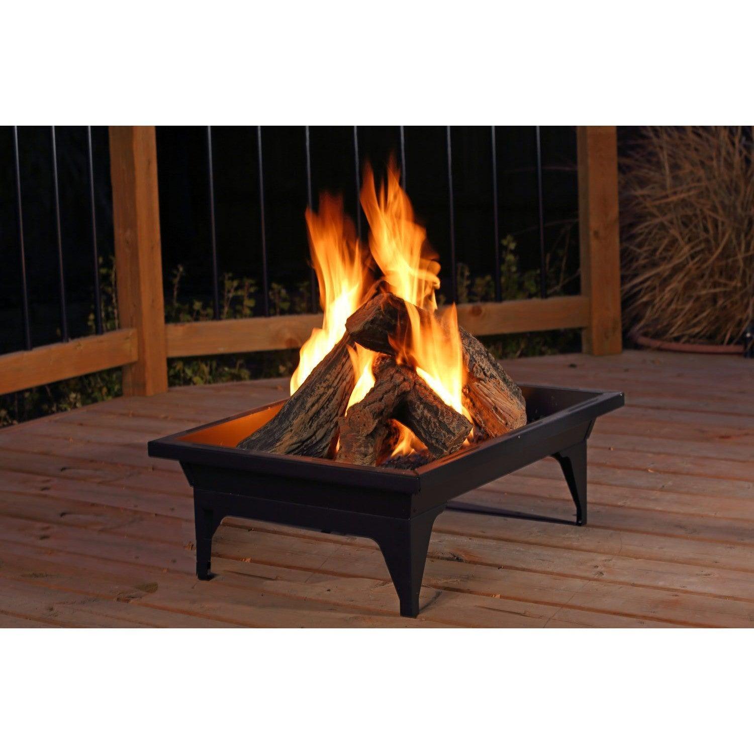 Kingsman FP2785 20" x 27" Natural Gas, Outdoor Rectangular Fire Pit