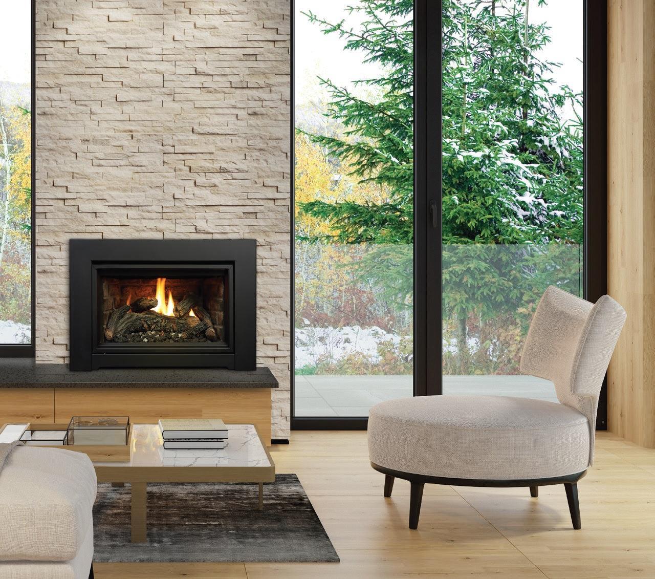 Kingsman IDV24 24" Intermittent Pilot Control Proflame 2, Propane Gas Direct Vent Fireplace Insert