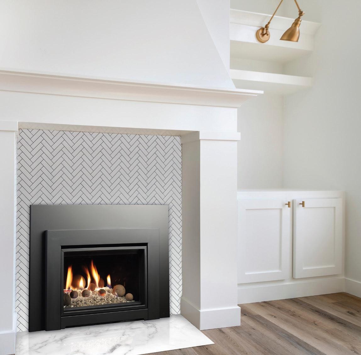 Kingsman IDV24 24" Millivolt Control, Natural Gas Direct Vent Fireplace Insert