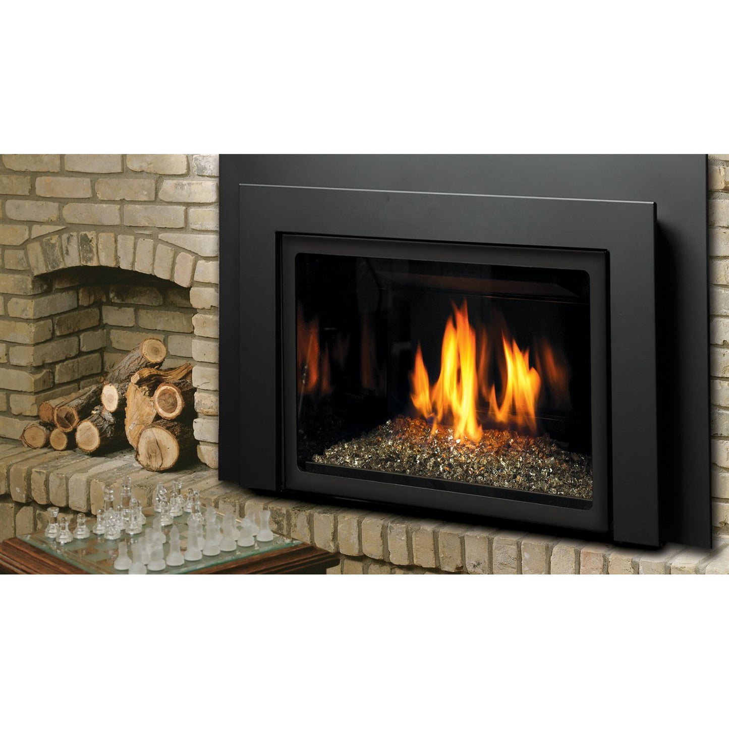 Kingsman IDV26 33" Millivolt Control, Propane Gas Direct Vent Fireplace Insert