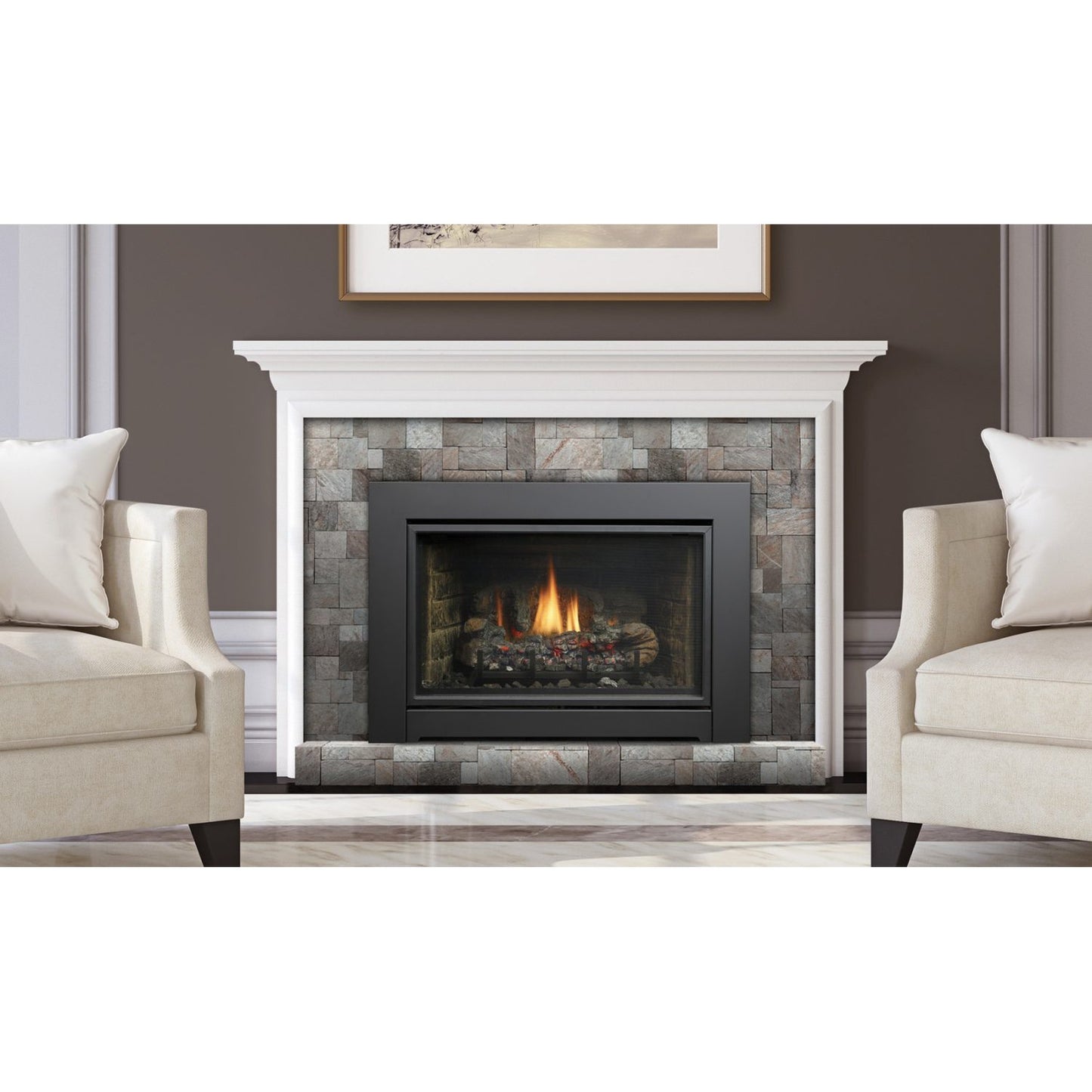 Kingsman IDV34 29" Millivolt Control, Propane Gas Direct Vent Fireplace Insert