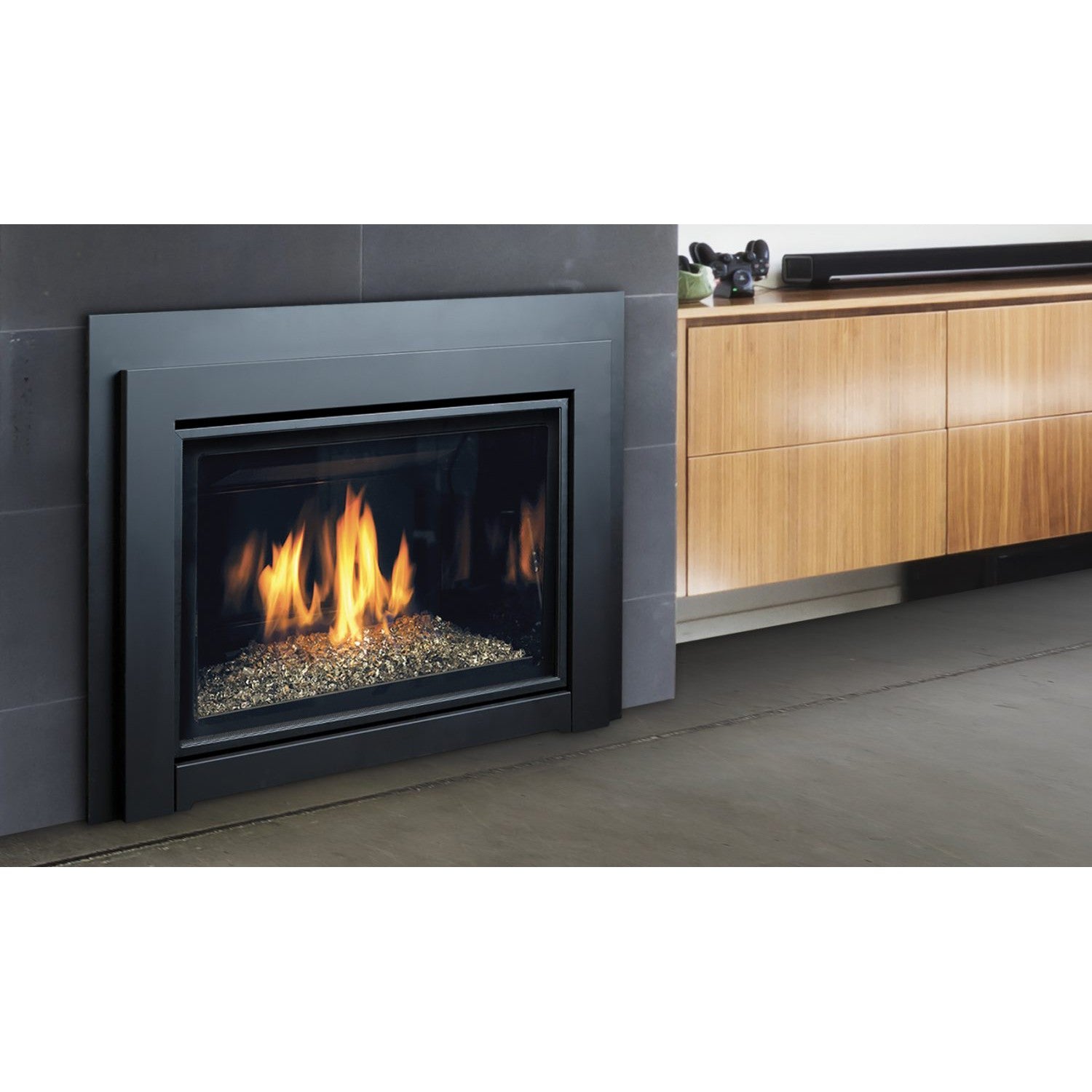 Kingsman IDV34 29" Millivolt Control, Propane Gas Direct Vent Fireplace Insert