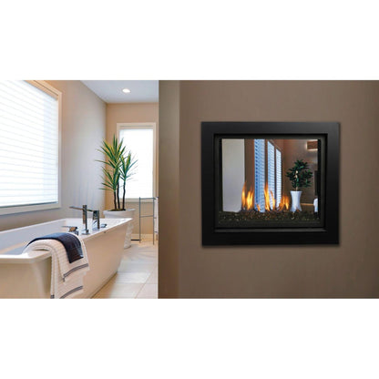 Kingsman MCVST42 43" Zero Clearance Millivolt Control, Natural Gas Direct Vent See Through Fireplace