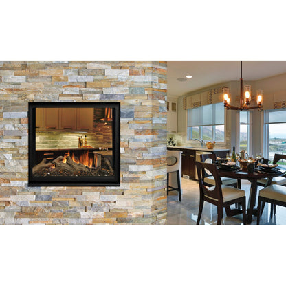 Kingsman MCVST42 43" Zero Clearance Millivolt Control, Propane Gas Direct Vent See Through Fireplace