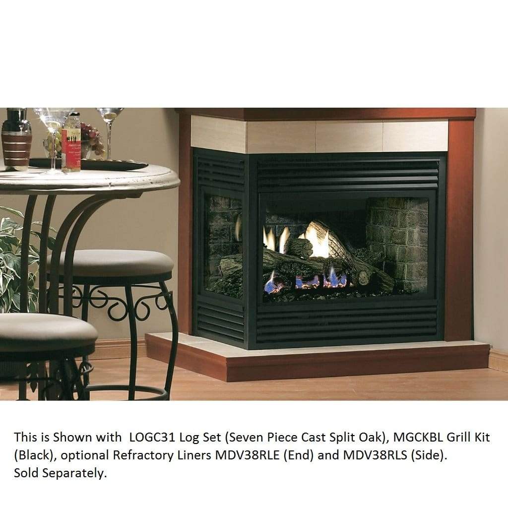Kingsman Tempered Glass Corner View Kit for Multi-Sided See-Through Fireplace