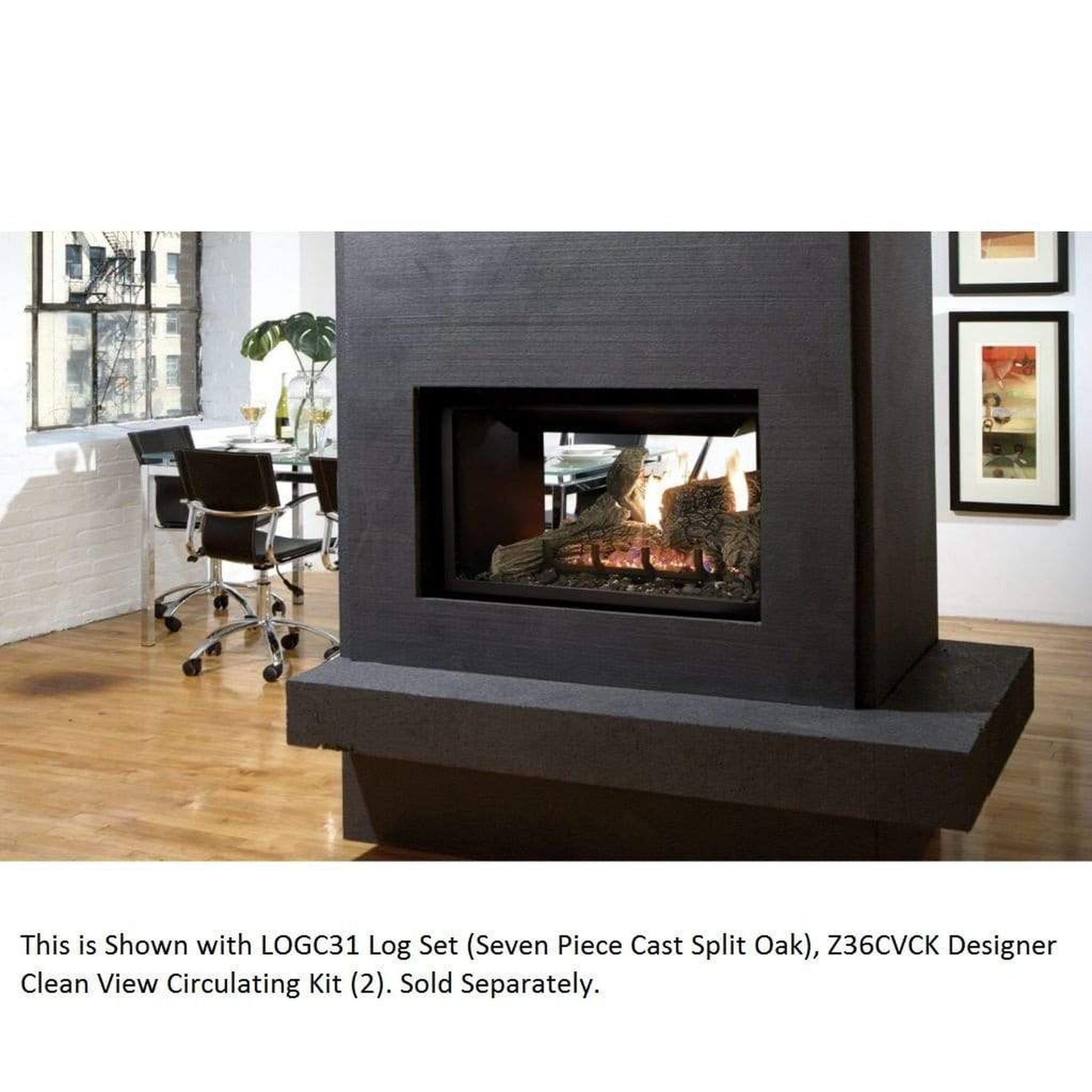 Kingsman Tempered Glass See Through View Kit for Multi-Sided See-Through Fireplace