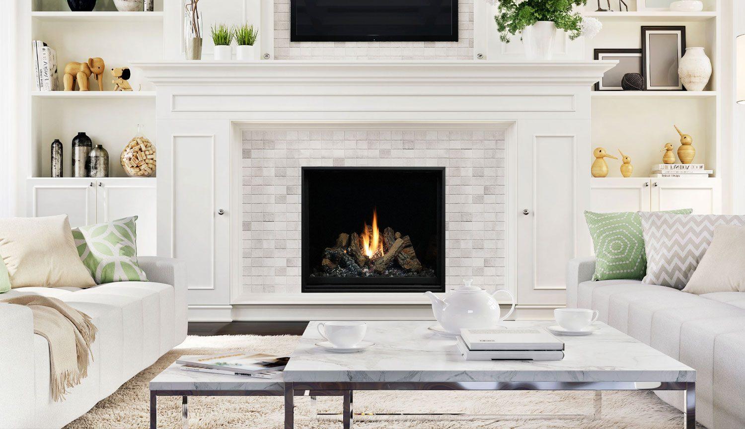 Kingsman ZCV34 33" Zero Clearance Millivolt Control, Natural Gas Direct Vent Fireplace