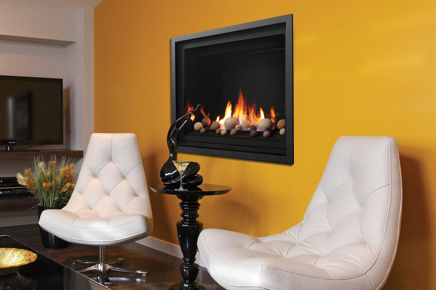 Kingsman ZCV39H 39" Zero Clearance Millivolt Control, Propane Gas Direct Vent Fireplace