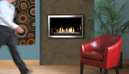 Kingsman ZCVRB3622 36" Zero Clearance Millivolt Control, Propane Gas Direct Vent Linear Fireplace