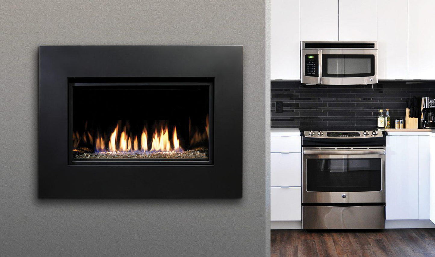 Kingsman ZCVRB3622 36" Zero Clearance Millivolt Control, Propane Gas Direct Vent Linear Fireplace