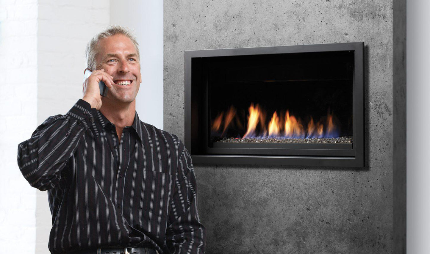 Kingsman ZCVRB3622 36" Zero Clearance Millivolt Control, Propane Gas Direct Vent Linear Fireplace