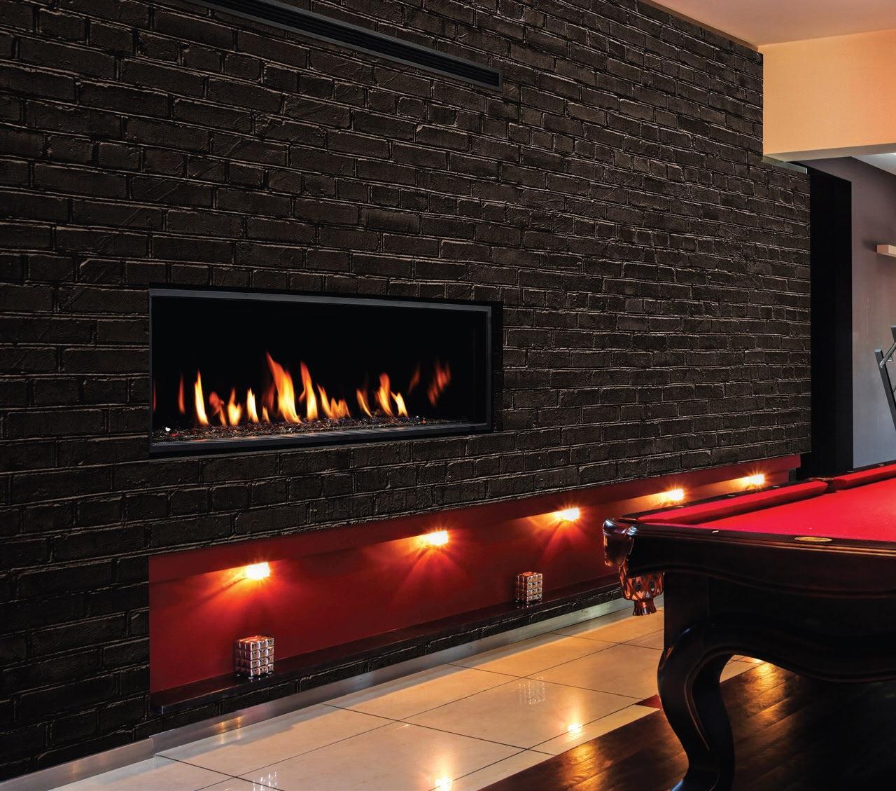 Kingsman ZCVRB47 47" Zero Clearance Millivolt Control, Propane Gas Direct Vent Linear Fireplace
