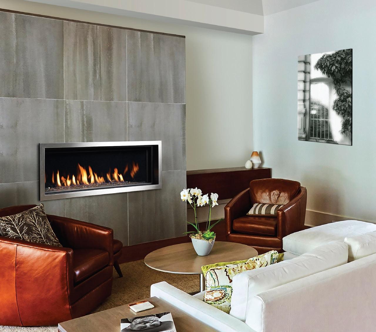 Kingsman ZCVRB47 47" Zero Clearance Millivolt Control, Propane Gas Direct Vent Linear Fireplace