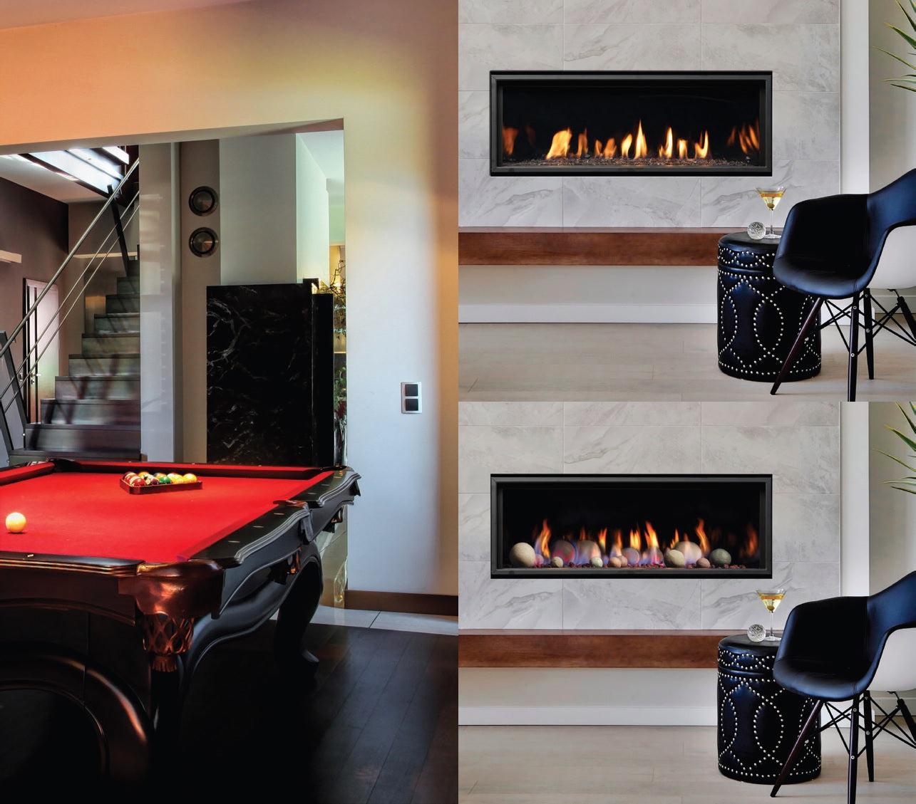 Kingsman ZCVRB47 47" Zero Clearance Millivolt Control, Propane Gas Direct Vent Linear Fireplace