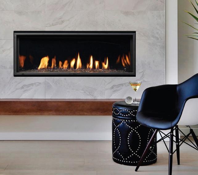 Kingsman ZCVRB47 47" Zero Clearance Millivolt Control, Propane Gas Direct Vent Linear Fireplace