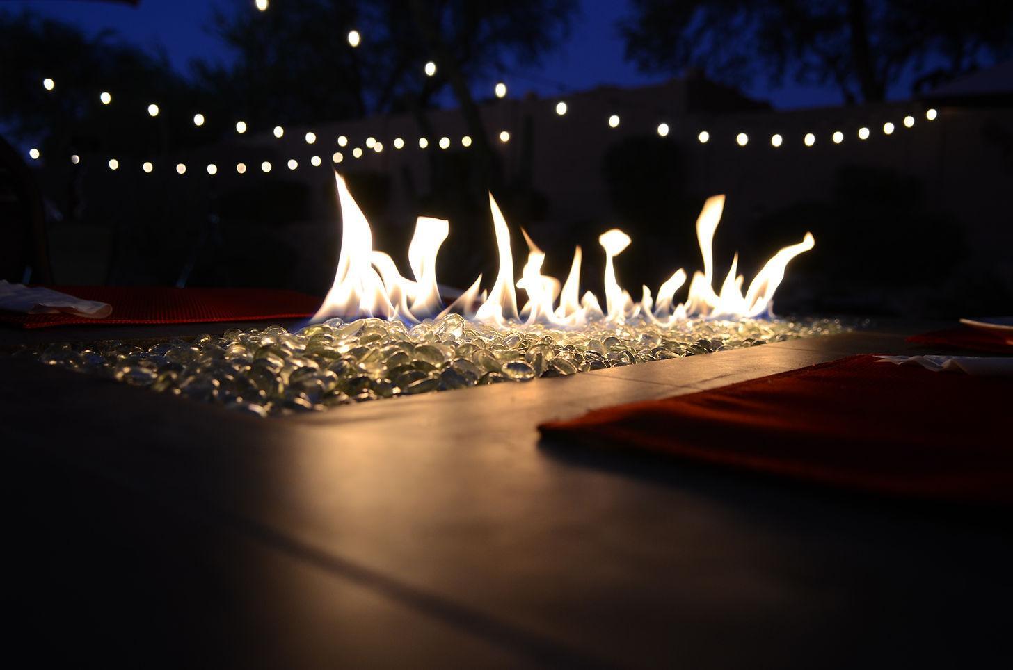 Kokomo Entertainer Bar 72" Natural Gas Fire Pit Table With Fire Glass