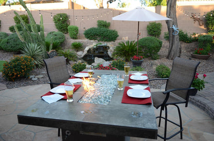 Kokomo Grills Entertainer Bar 72" Liquid Propane Gas Fire Pit Table With Fire Glass