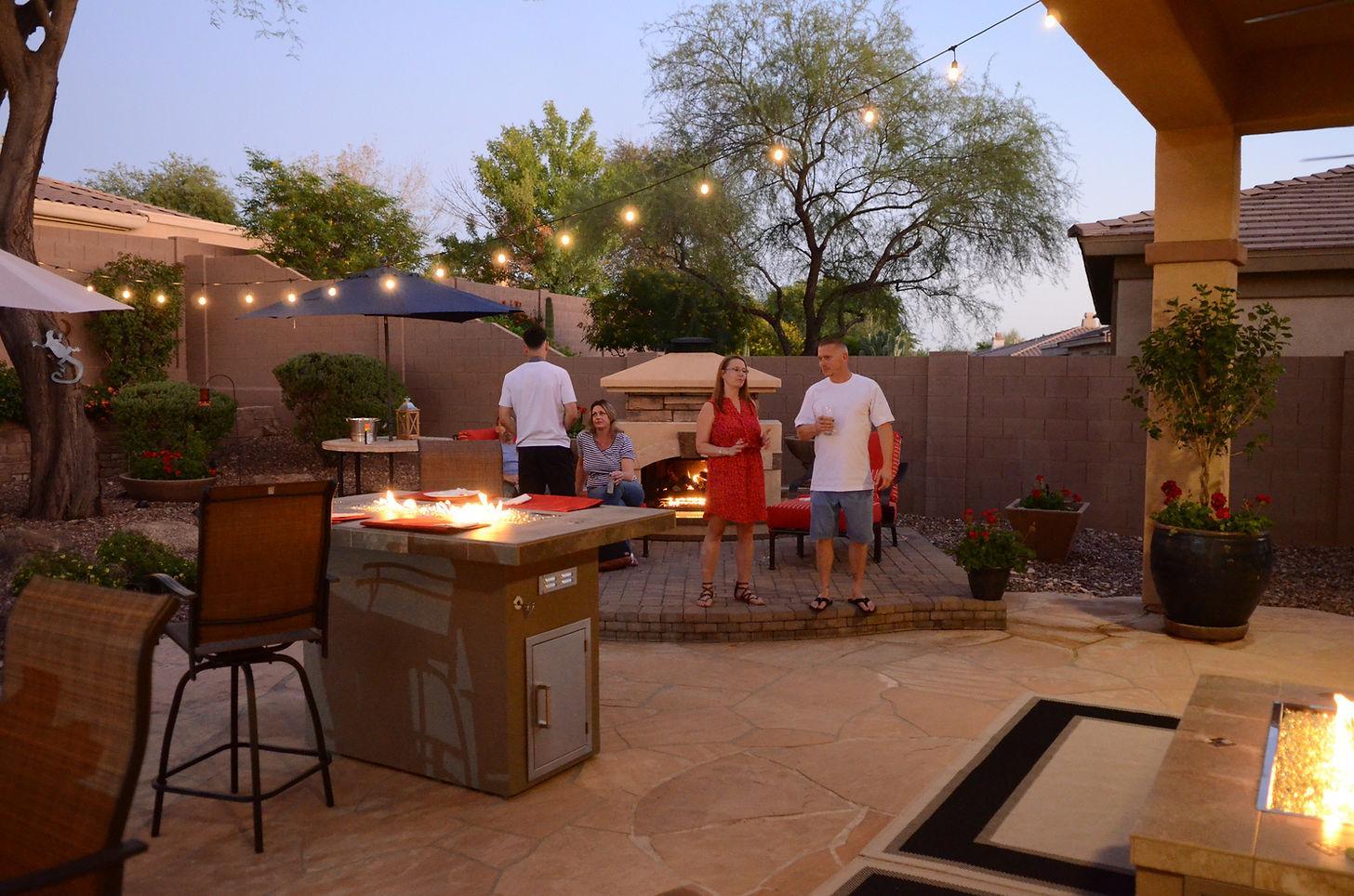 Kokomo Grills Entertainer Bar 72" Liquid Propane Gas Fire Pit Table With Fire Glass