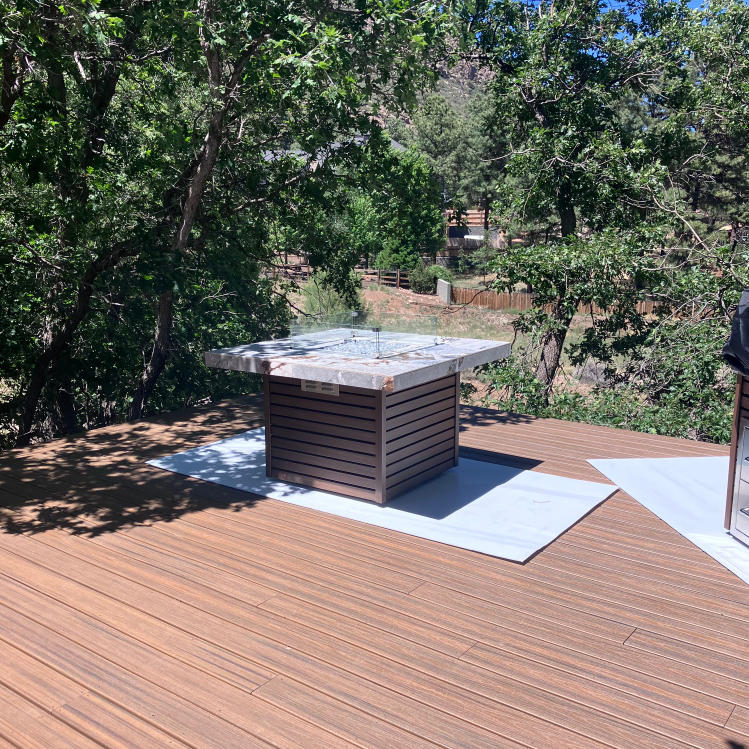 Kokomo Grills Jamaica 41" Liquid Propane Gas Fire Pit Table With Fire Glass