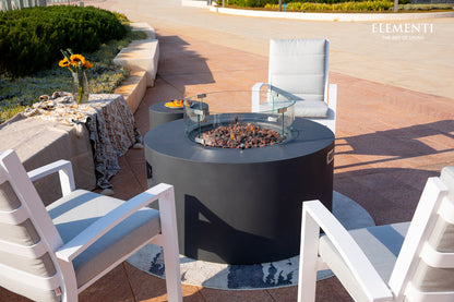 Elementi Pacaya 43" Round Dark Grey Propane Fire Table with Hidden Tank