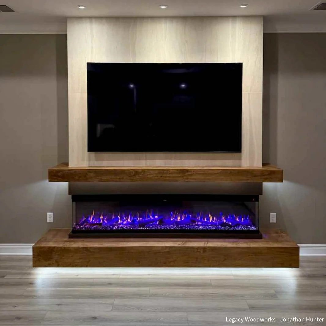 Touchstone Sideline Infinity Pro 84" 3-Sided Recessed Smart Electric Fireplace