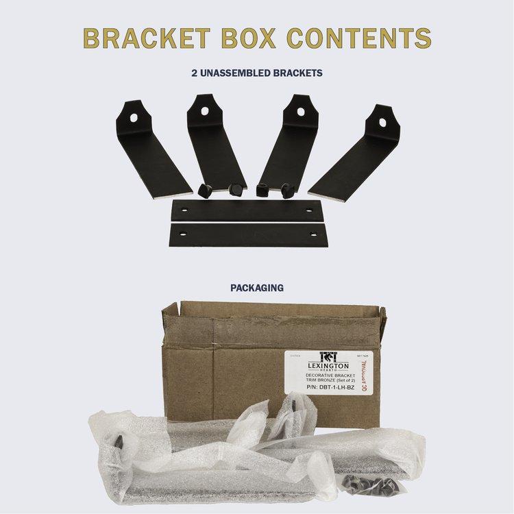 Lexington Hearth 2-Set Black Decorative Bracket Trim For Flat Sawn Beam Mantels