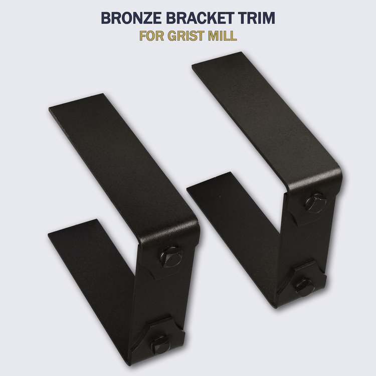Lexington Hearth 2-Set Black Decorative Bracket Trim For Grist Mill Mantels