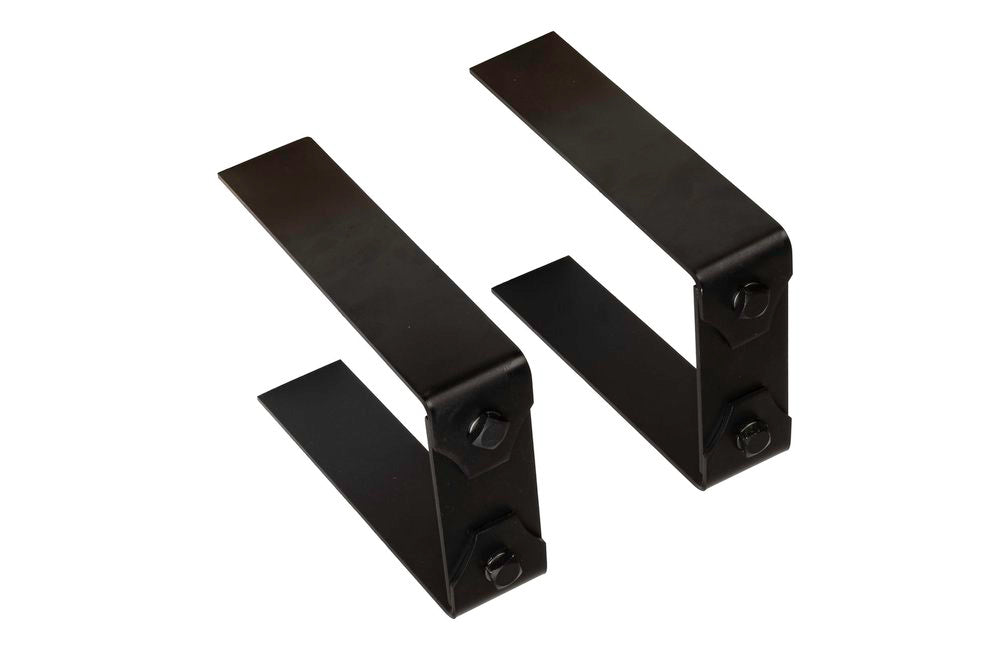 Lexington Hearth 2-Set Black Metal Decorative Bracket Trim For Hayloft Beam Mantels