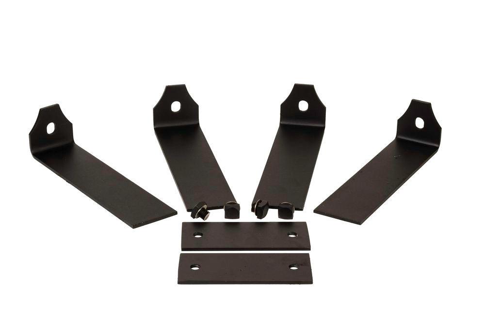 Lexington Hearth 2-Set Black Metal Decorative Bracket Trim For Hayloft Beam Mantels