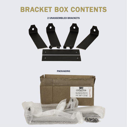 Lexington Hearth 2-Set Black Metal Decorative Bracket Trim For Hayloft Beam Mantels