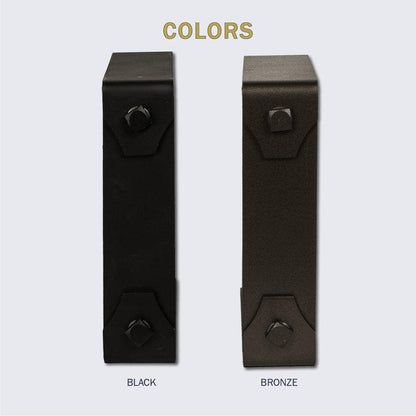 Lexington Hearth 2-Set Black Metal Decorative Bracket Trim For Rickhouse Mantels