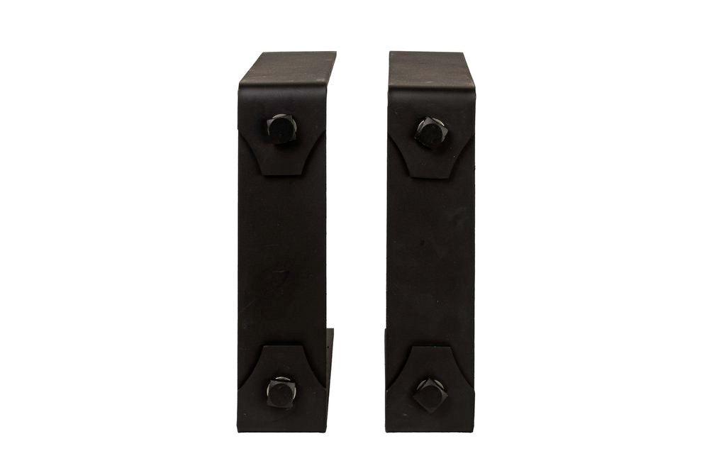 Lexington Hearth 2-Set Black Metal Decorative Bracket Trim For Tobacco Barn Mantels