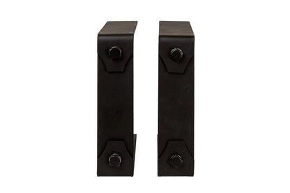 Lexington Hearth 2-Set Black Metal Decorative Bracket Trim For Tobacco Barn Mantels