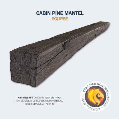 Lexington Hearth Cabin Pine 60" Non-Combustible Eclipse Mantel Shelf Kit