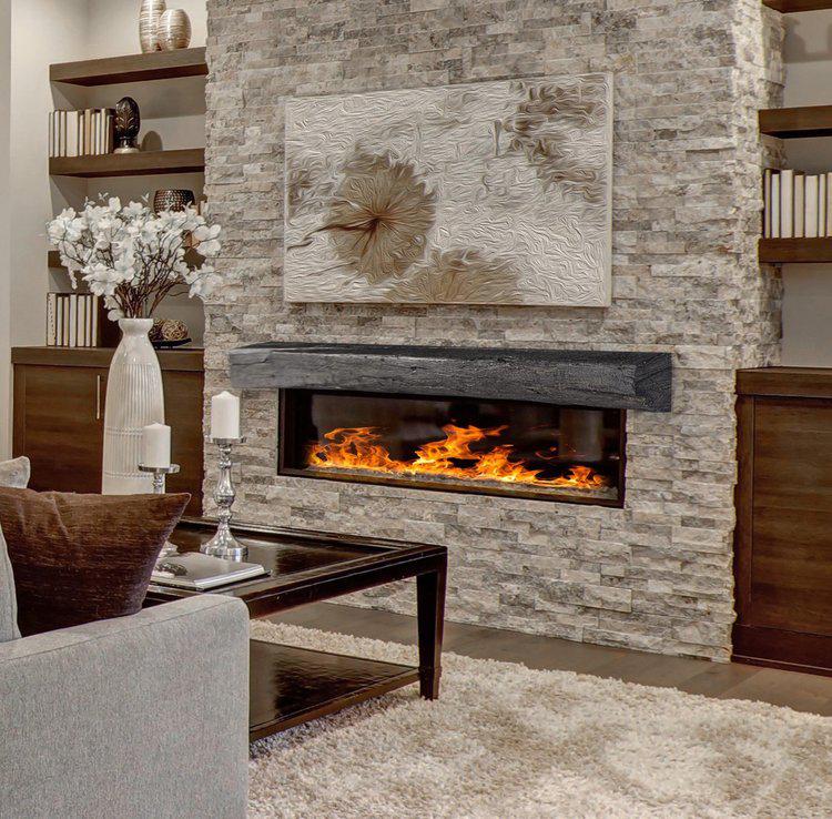 Lexington Hearth Cabin Pine 60" Non-Combustible Eclipse Mantel Shelf Kit
