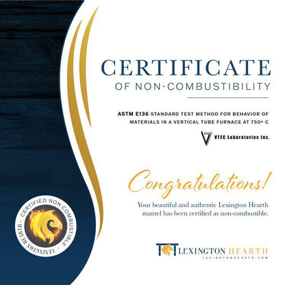 Lexington Hearth Cabin Pine 60" Non-Combustible Maduro Mantel Shelf Kit