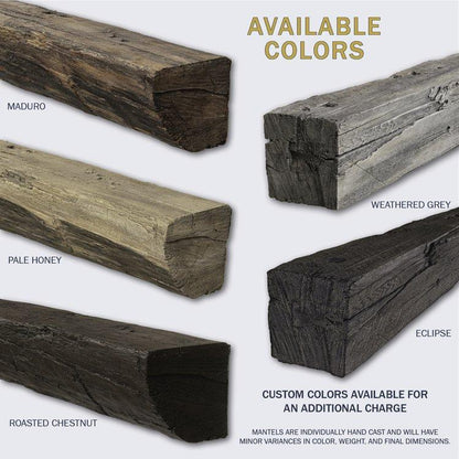Lexington Hearth Cabin Pine 60" Non-Combustible Maduro Mantel Shelf Kit